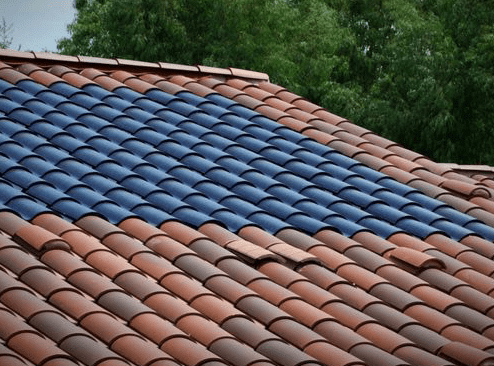 Solar panel roof. Solar panel shingles.